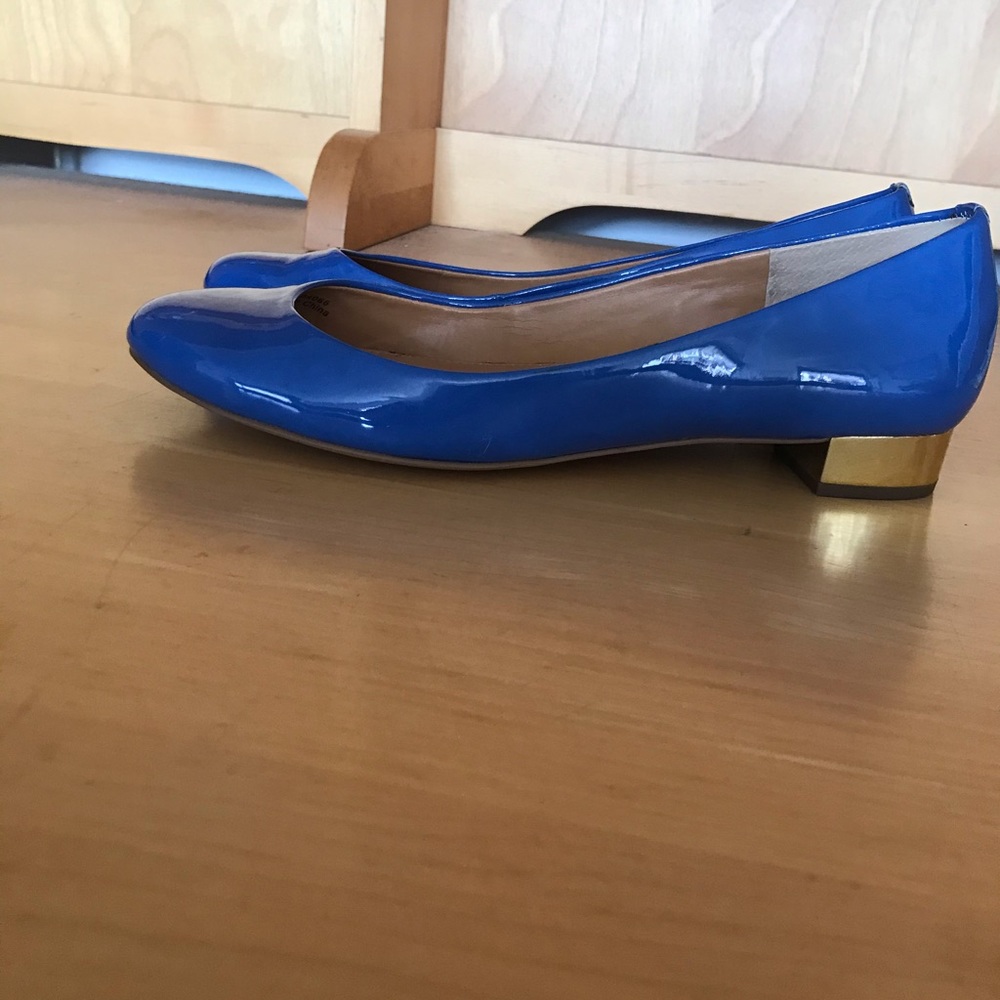 J Crew Gold Heeled Shoe Wore Twice